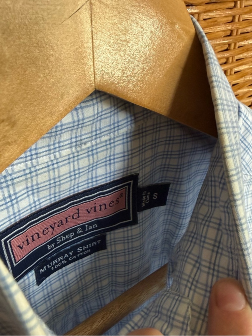 Vineyard Vines Light Blue Plaid Murray Dress Shirt